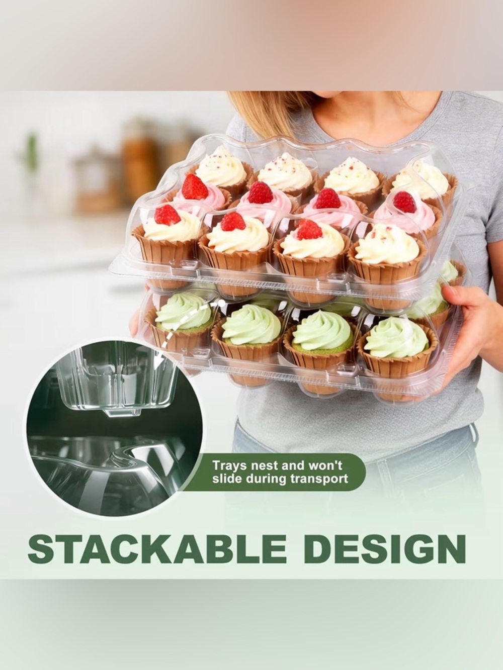 NWT 12 count cupcake containers - set of 2